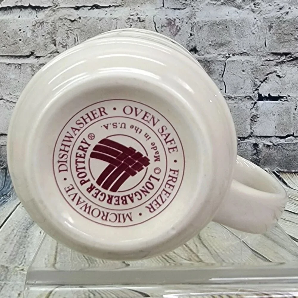 Longaberger Pottery‎ Coffee Mug Woven Traditions Heritage Red Ceramic Cup 12 oz